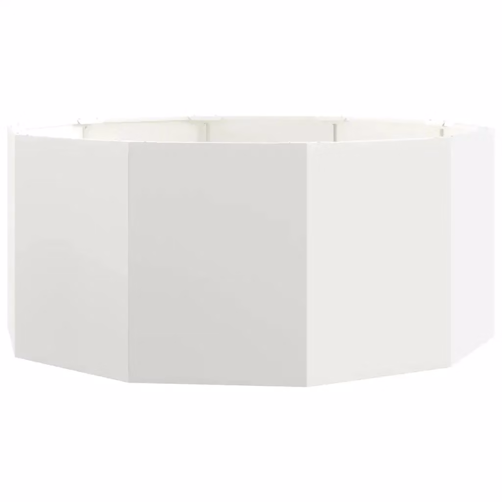 Fioriera a vasca vidaXL in acciaio bianco L: 120 cm, P: 120 cm, H: 50 cm – 2