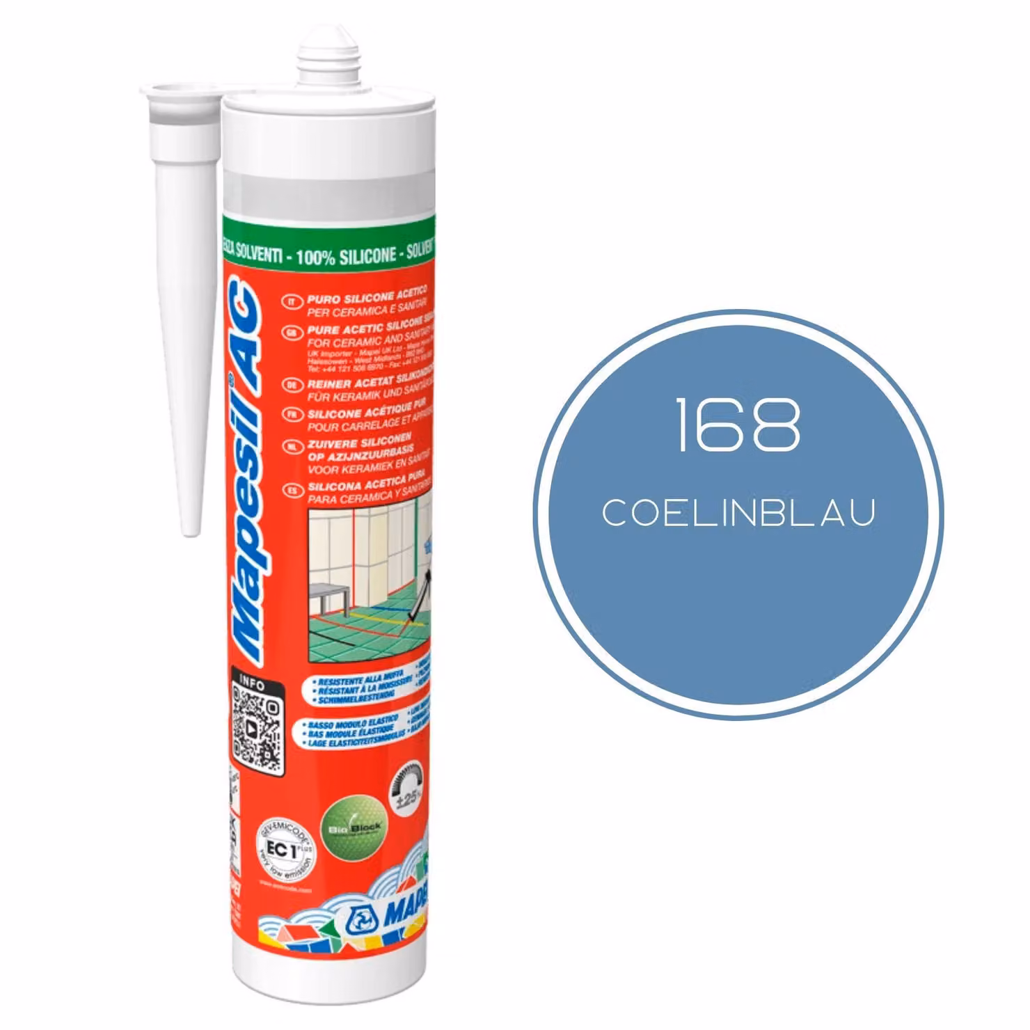 Silikon Mapei Mapei Mapesil AC 168 ceruleo 310 ml