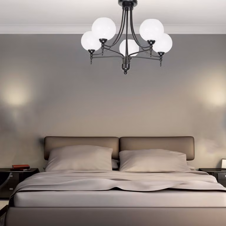 Lampada a sospensione bianca con paralume nero BORIS 14-710
