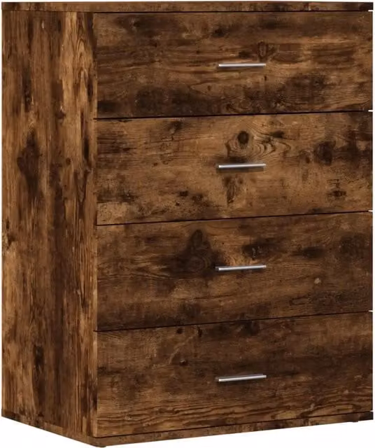 Credenza Buffet da pranzo in legno multistrato Rovere Fumo, L: 60 cm, P: 39 cm, H: 80 cm