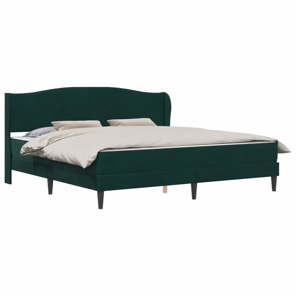 Struttura del letto moderna vidaXL in velluto verde con doghe in legno L/P: 200 x 200 cm – 2