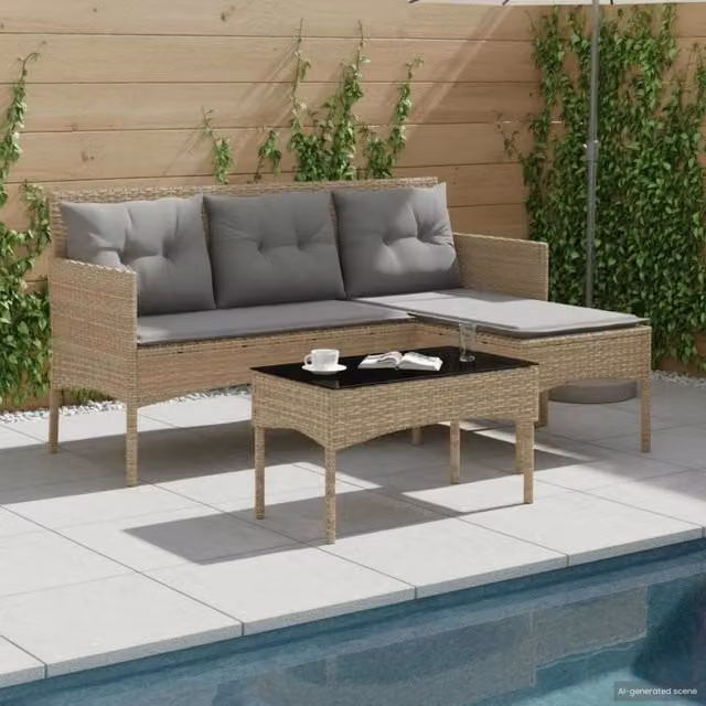 Set Divano da Giardino 2 pz polyrattan 4103806