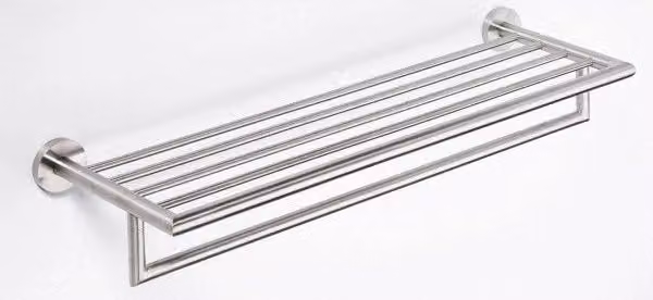 Portasciugamani a parete Bemeta NEO in acciaio inox argento L: 65 cm, P: 21,5 cm, H: 11 cm