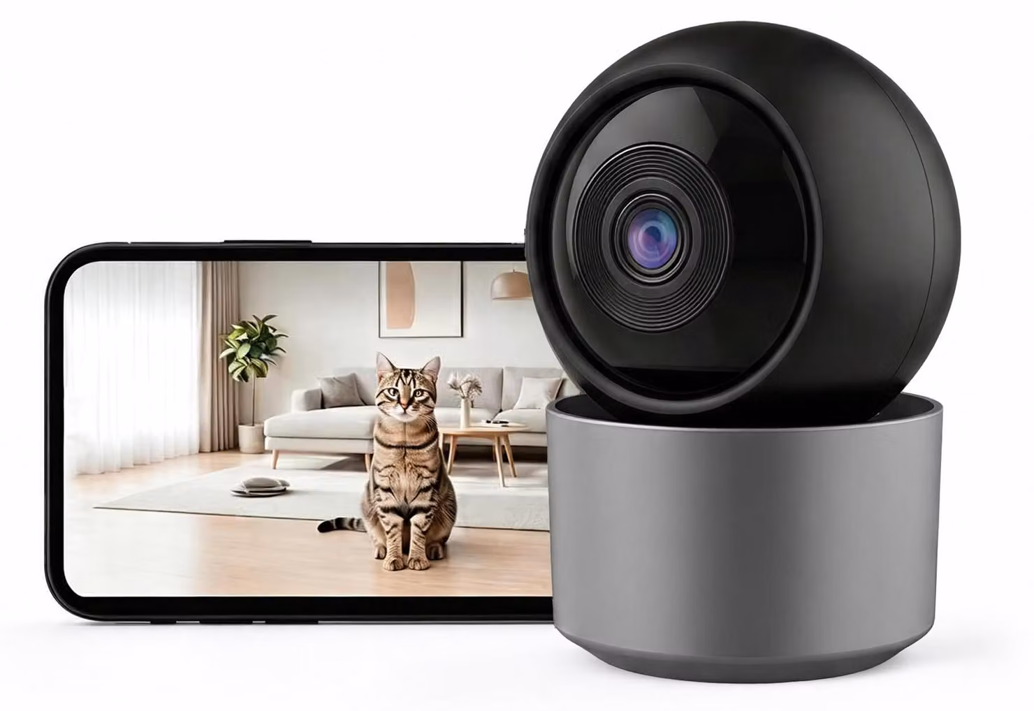 Telecamera di sicurezza per interni - 3MP, risoluzione 1296p HD, con audio bidirezionale e visione notturna