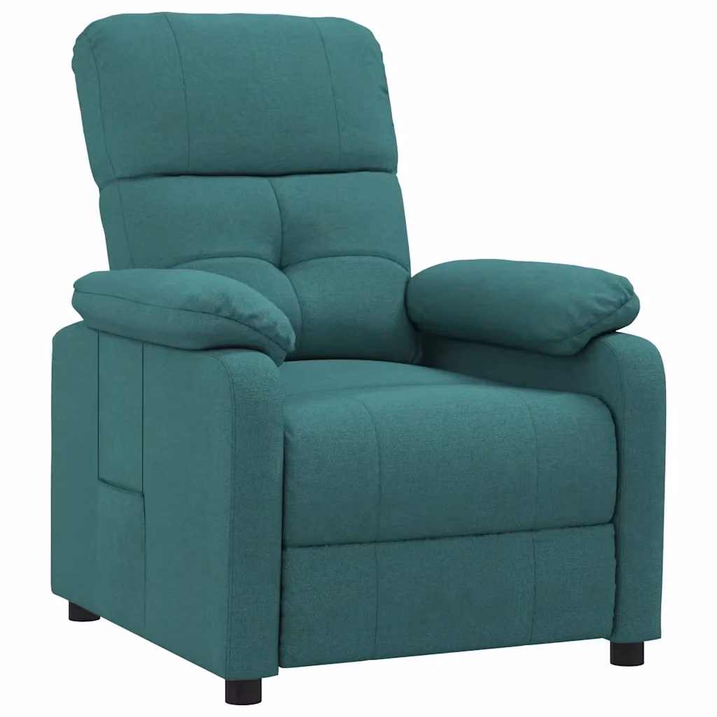 Poltrona Reclinabile Relax VIDAXL in Tessuto Verde con Braccioli e Struttura in Legno e Metallo – 2