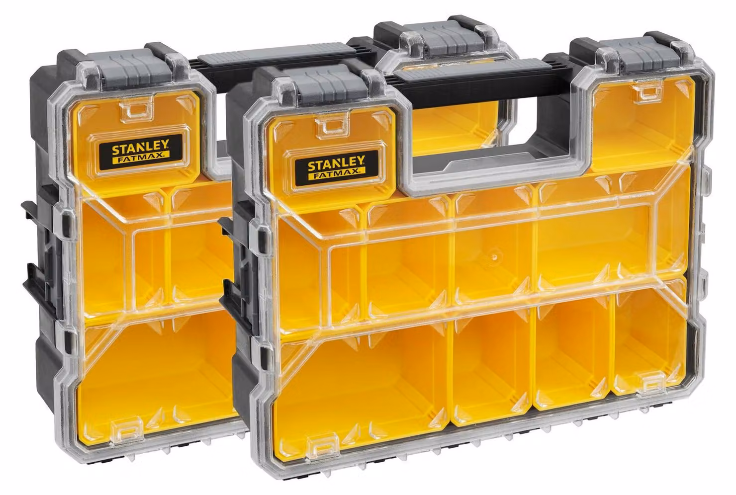 STANLEY Fatmax Set di 2 organizer impermeabili - 10 scomparti rimovibili, portata 8 kg