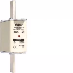 Cartuccia fusibile NH NH2C gG 690 V 200 A con segnalatore combinato e linguetta di presa in metallo