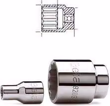 Chiave a bussola Beta 1/2" con bocca poligonale da 8 mm in colore argento