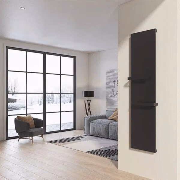 Termoarredo a piastra verticale Milano Taco Grigio Opaco L: 120 cm, P: 45 cm