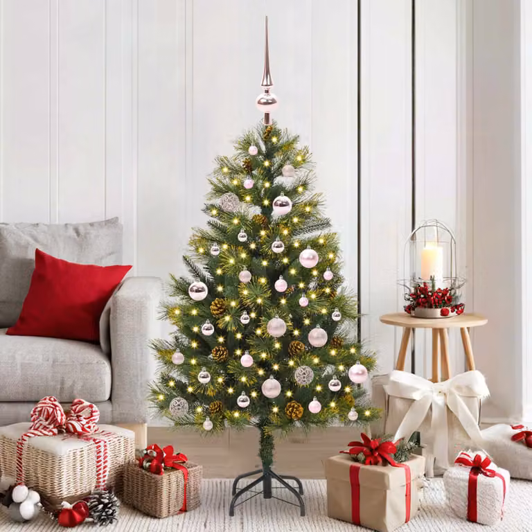 Albero di Natale artificiale pieghevole con coni vidaXL, Verde, Altezza: 150 cm