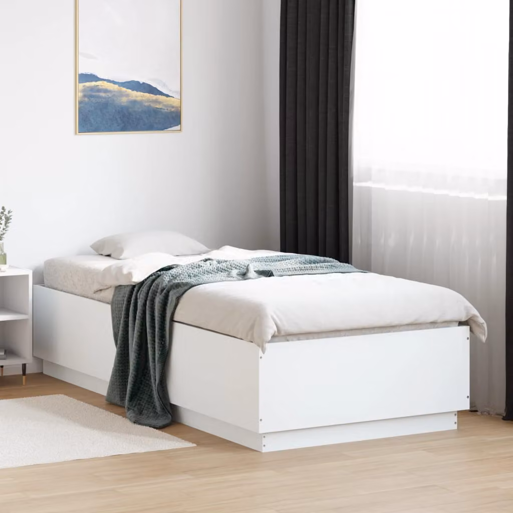 Giroletto vidaXL Bianco in Legno Multistrato L: 90 cm, P: 200 cm, H: 40 cm