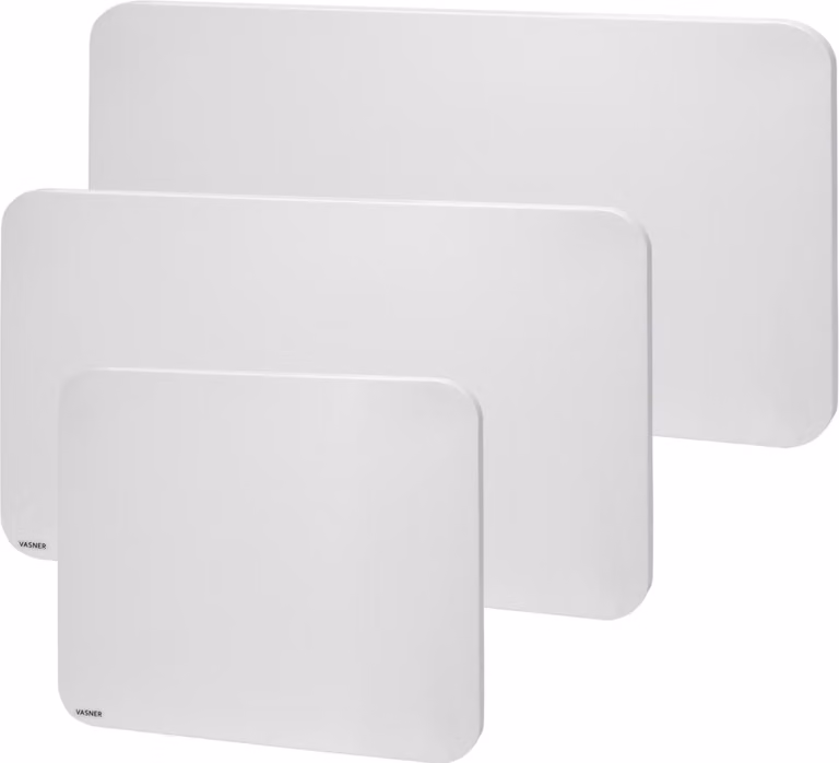 VASNER Citara M Plus: riscaldatore a infrarossi rotondo in metallo, 1100 Watt