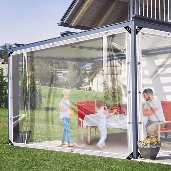 Telaio trasparente impermeabile 4x5m - Resistente alle scuffie e duraturo - Ideale per giardino, barbecue, serre e animali domestici