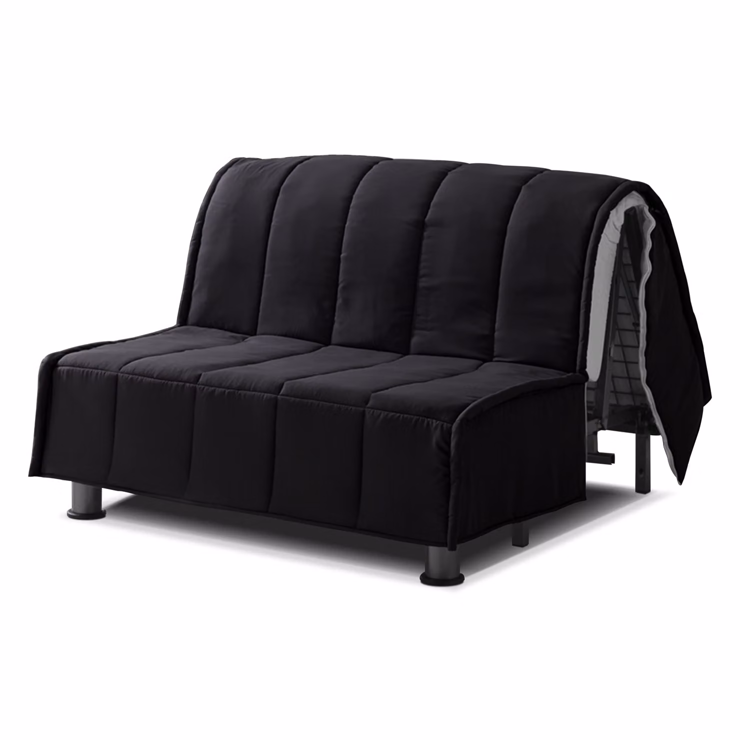 Copertura Divano Letto + Cuscini EVENING 120x190 cm Nero
