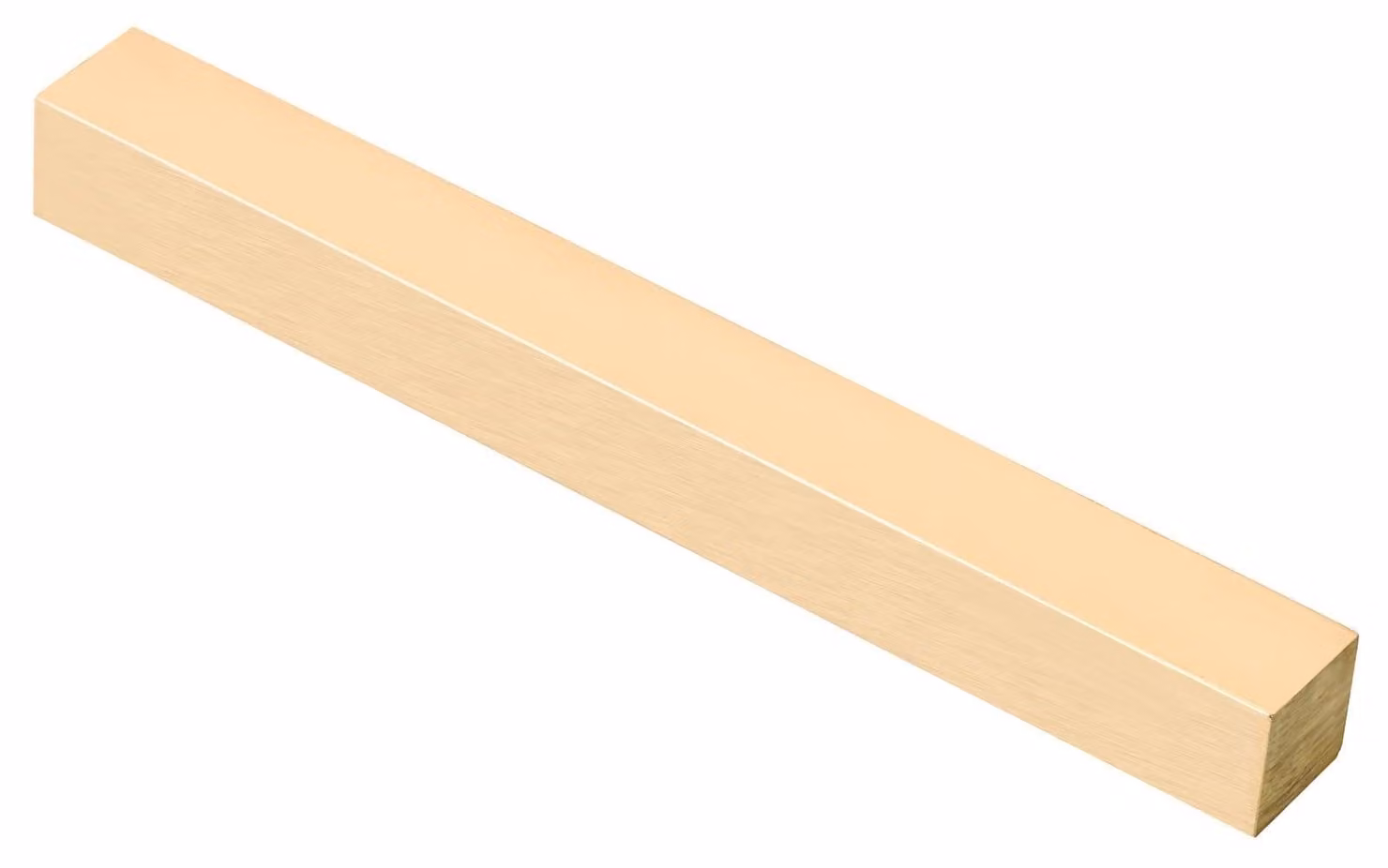 Barra quadrata in ottone, 16 x 16 mm, lunghezza 0,15 m, qualità H59, massiccia, 1 pezzo