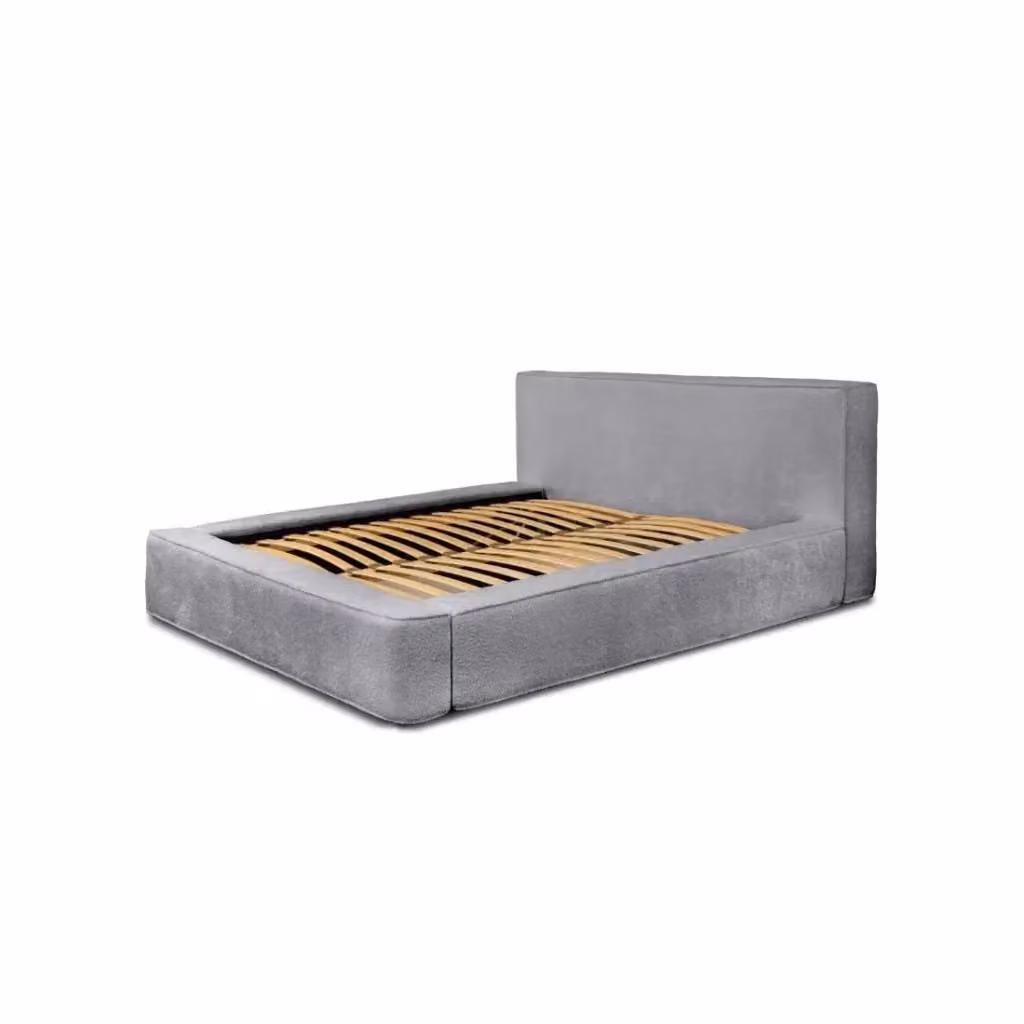Letto contenitore VELORA Meublorama grigio con rete sollevabile e spazio di stoccaggio integrato L/P: 180 x 200 cm – 2