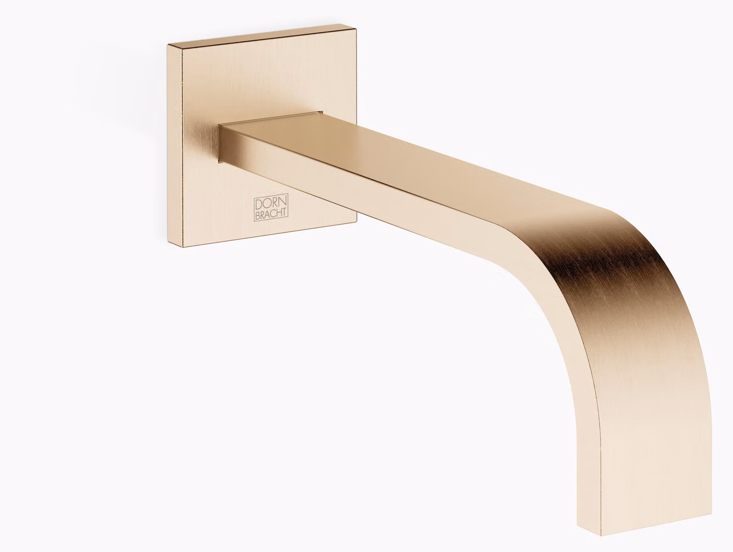 Dornbracht MEM Bec déverseur mural pour lavabos, sans garniture d'écoulement, saillie 200mm, 13800782-46, 13800782-46