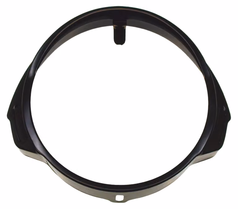 Anello faro CIF in acciaio nero per Vespa PX / PE