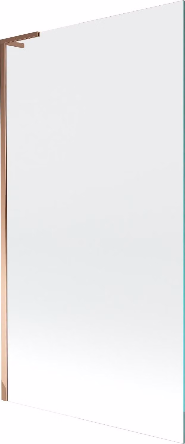 Mexen Next L paratia vasca da bagno 1-anta 100 x 150 cm, trasparente, oro rosa - 895-100-000-03-00-60