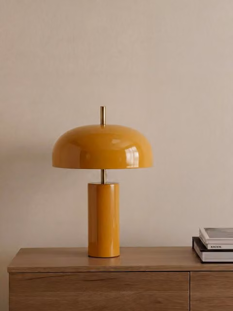 Lampada da tavolo Gabs Kenay Home colore giallo in metallo H: 40 cm, L: 30 cm, P: 40 cm