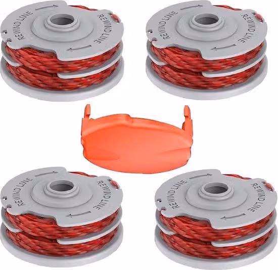 Spazzola abrasiva per tosaerba, 4 pezzi, alimentazione automatica, a doppio filo, per modello Flymo Fly021, 1 pezzo, per tosaerba Contour XT/500E/500 XT/Trim