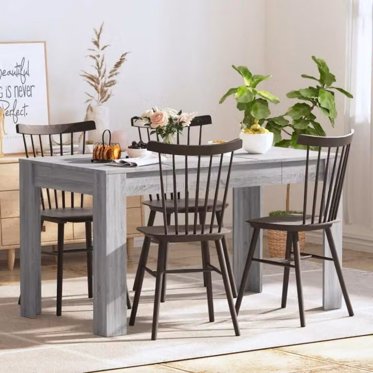 Tavolo da pranzo grigio Sonoma 140x74,5x76 cm in materiale ligneo