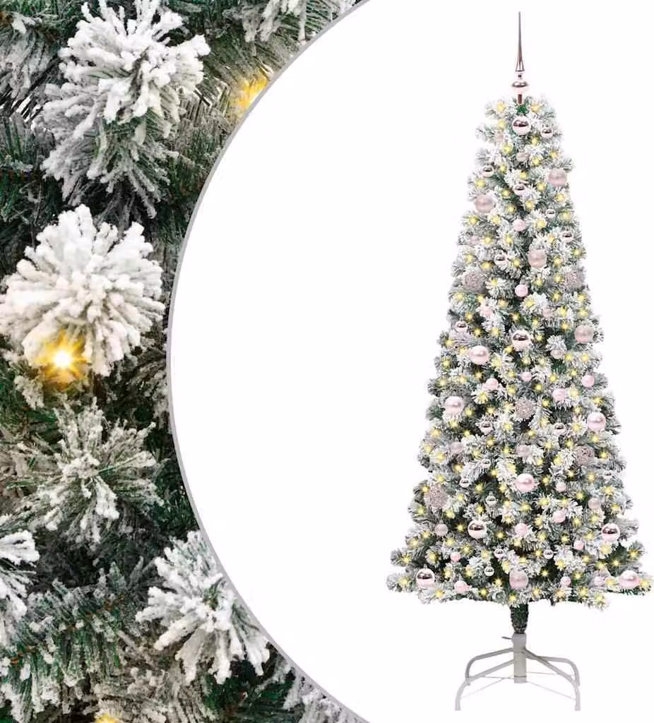 Albero di Natale Artificiale con Rami Pieghevoli 180 cm