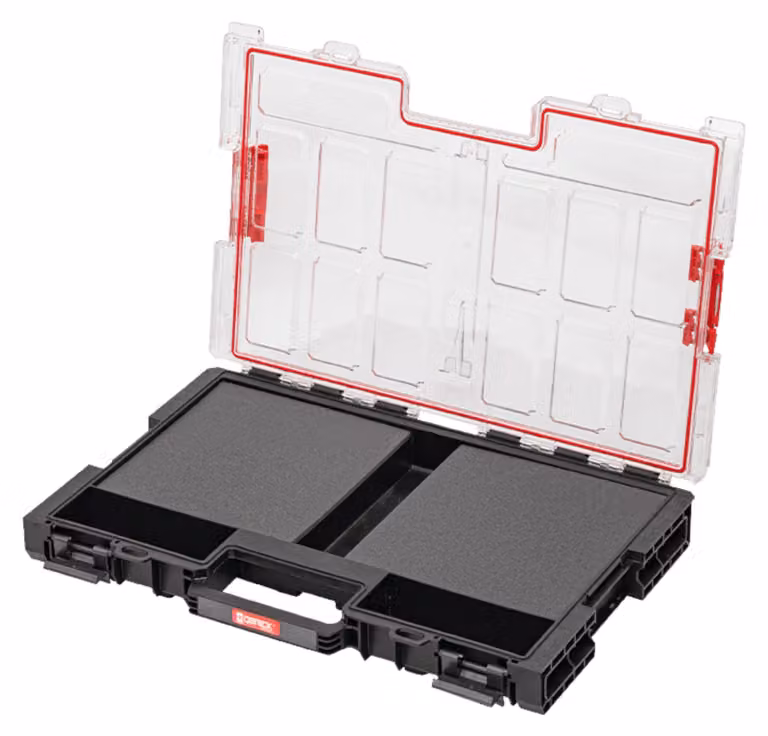Qbrick System ONE Organiser L 2.0 MFI impilabile 531 x 379 x 77 mm 6 l IP66 con inserto in schiuma