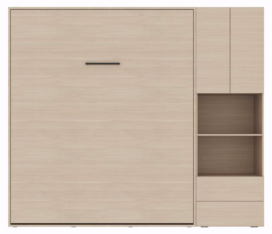 SMARTBett SET M3 letto a scomparsa 180x200 e mobile STA.2.0017 (profondità 55 cm) Rovere Kaiserberg