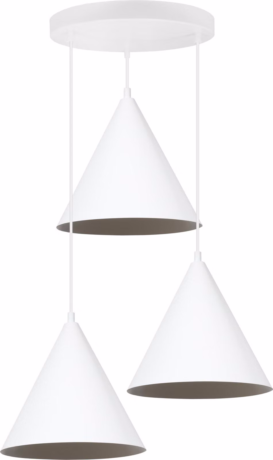 Lampada a sospensione Soho bianca 3 luci 25cm E27