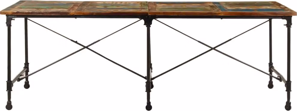 Tavolo da Pranzo 220x90x77 cm in Legno Massello di Recupero