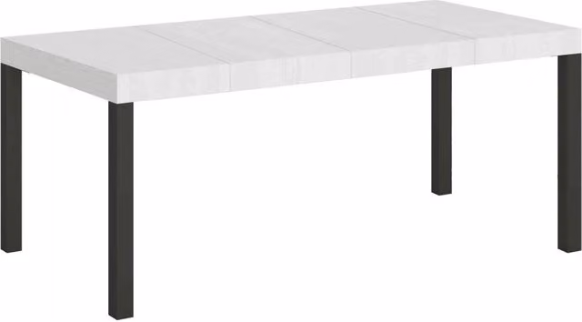 Tavolo allungabile EveryX Premium Bs Com bianco frassino con telaio antracite L: 90 cm, P: 180-440 cm – 1
