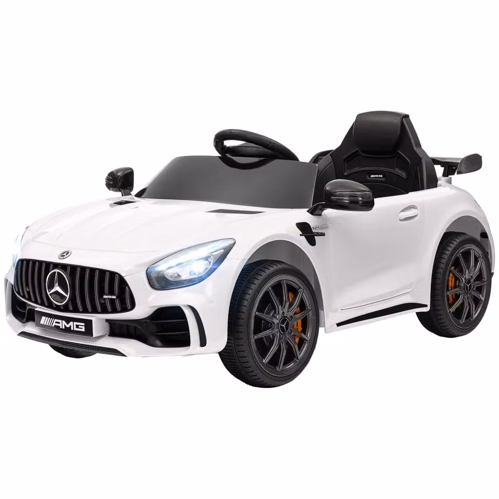 Auto elettrica per bambini Mercedes Zephmum Bianca con batteria ricaricabile e funzioni luci e suoni – 2