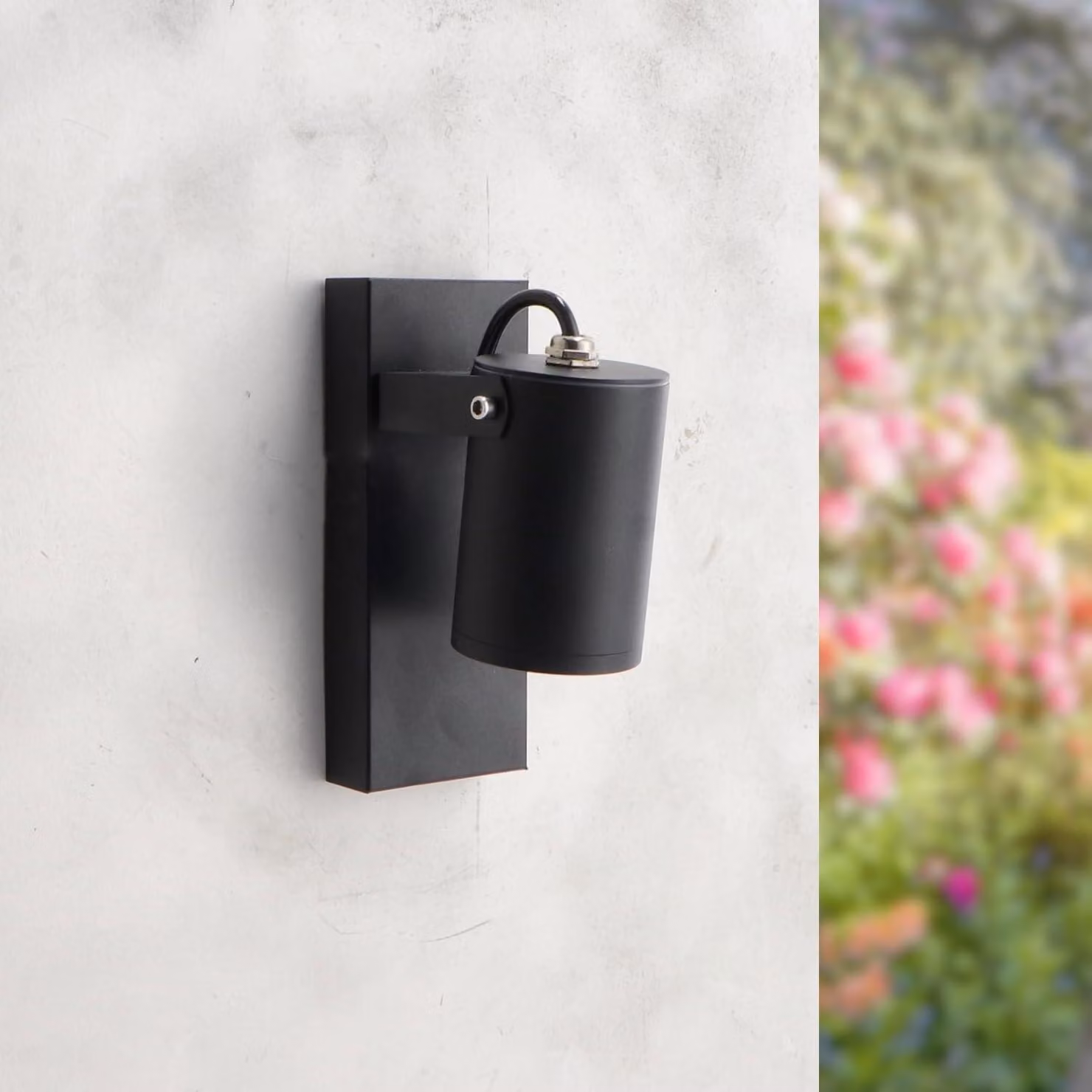Lampada da parete esterna, 40 W, 4000 lumen, 6000 K, grado di protezione IP44, colore nero