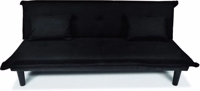 Divano letto clic clac Samira moderno in tessuto nero