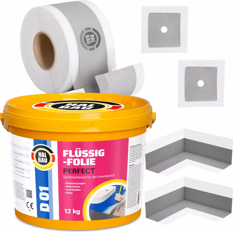 Kit di sigillatura liquido, 12 kg. Guarnizione liquida, nastro sigillante, 10 metri. Sigillante per doccia, bagno, uso continuo 24 ore su 24