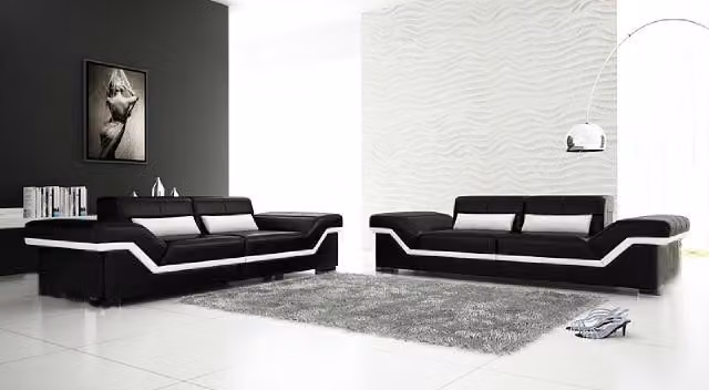 LEDERSOFA USB Maßanfertigung SOFA 3+3 SITZER DESIGN SOFA POLSTER LEDER GARNITUR