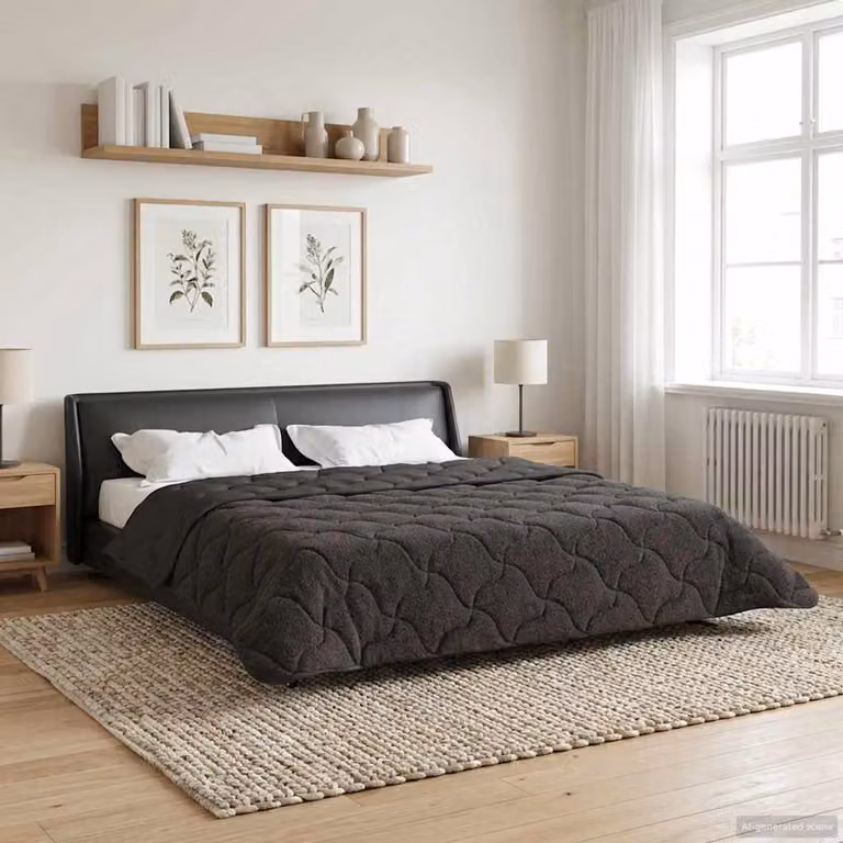 vidaXL Piumone Invernale in Microfibra Traspirabile e Reversibile, Antracite, 200 x 200 cm