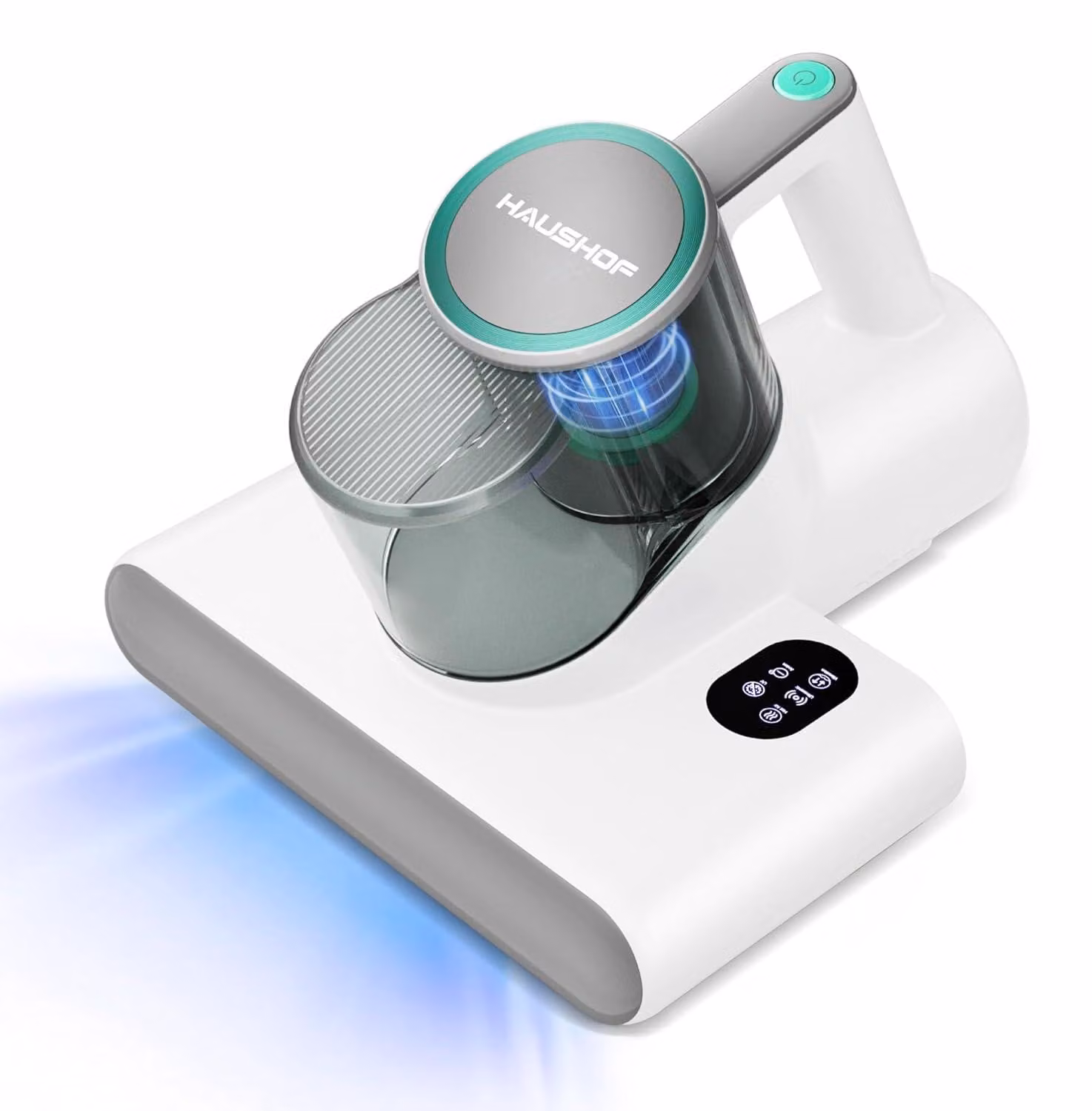 Aspirapolvere per materassi da 16 kPa, con luce UV e aria calda a 60 °C. Aspirapolvere per materassi da 400 W, con display e doppio serbatoio per la polvere, che rimuove il 99,9% degli acari