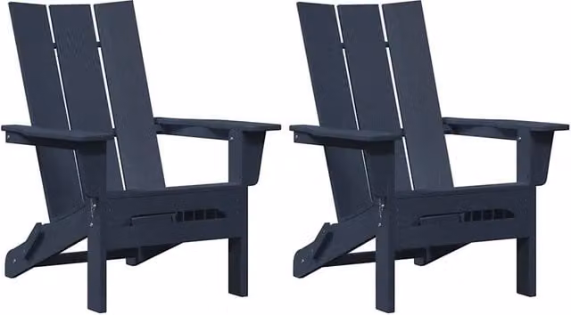 Sedia da Giardino 2 pz | Sedie da Esterno Navy 80.5 x 74.5 x 92 cm Polietilene