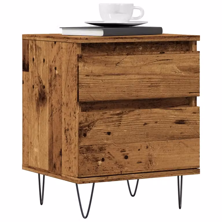 Comodino vidaXL in Legno e MDF Marrone Classico per Camera da Letto L 40 cm, P 35 cm, H 50 cm