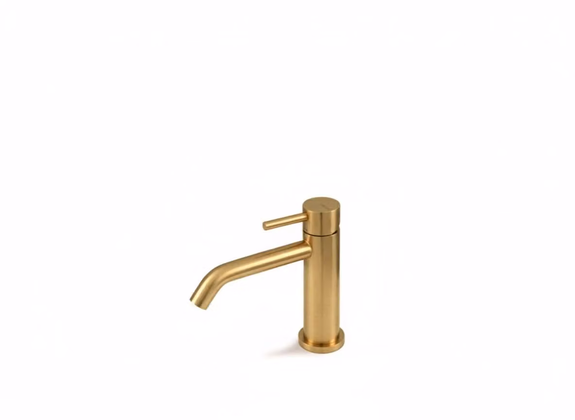 Miscelatore lavabo senza scarico acciaio inox Vema OTAGO V32011 - Oro Spazzolato