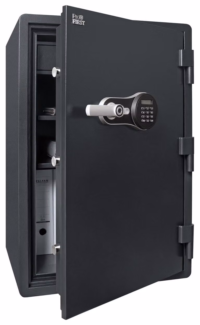 Cassaforte ignifuga con serratura elettronica - Protezione antincendio di 60 minuti - Capacità di 150 litri - Acciaio legato - Colore nero - Cassaforte per documenti
