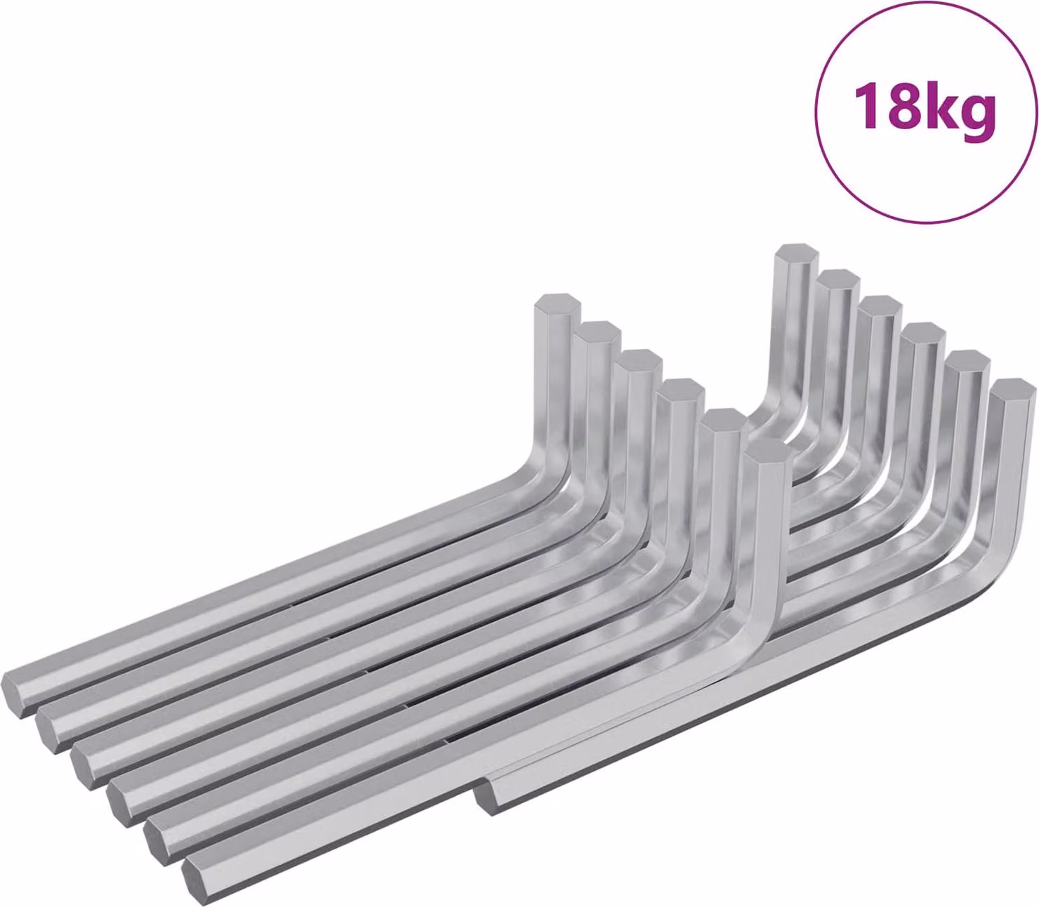 Chiave Esagonale 1800 pcs Argento 32 x 86 mm Acciaio