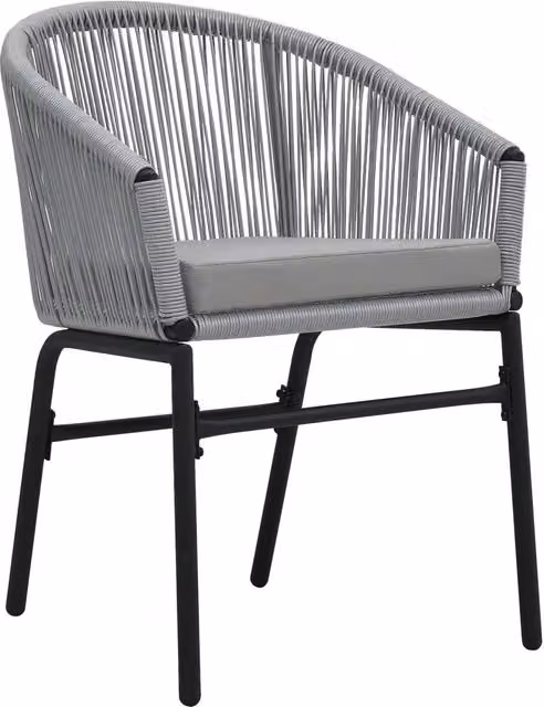 Sedie da Giardino 2 pz-Sedia da esterno Antracite in Rattan PE