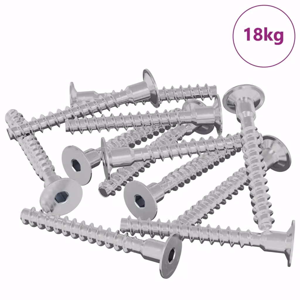 Viti esagonali zincate vidaXL in acciaio, colore argento, 5 x 40 mm – 2
