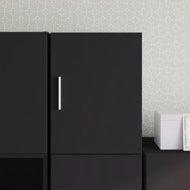 Mobile a parete vidaXL Nero opaco in legno e MDF L: 30 cm, P: 42,5 cm, H: 40 cm