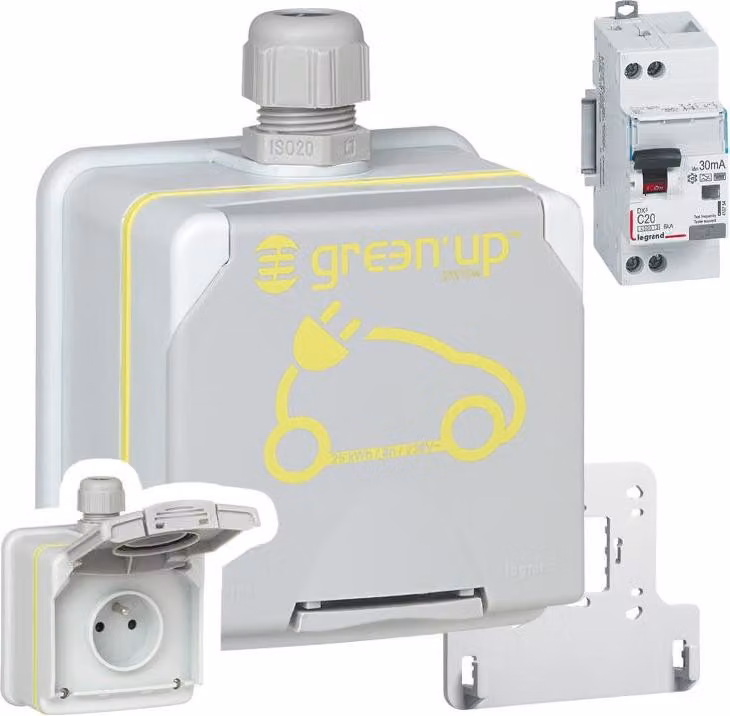 Presa per auto elettrica Green'Up + kit Green'Up Access