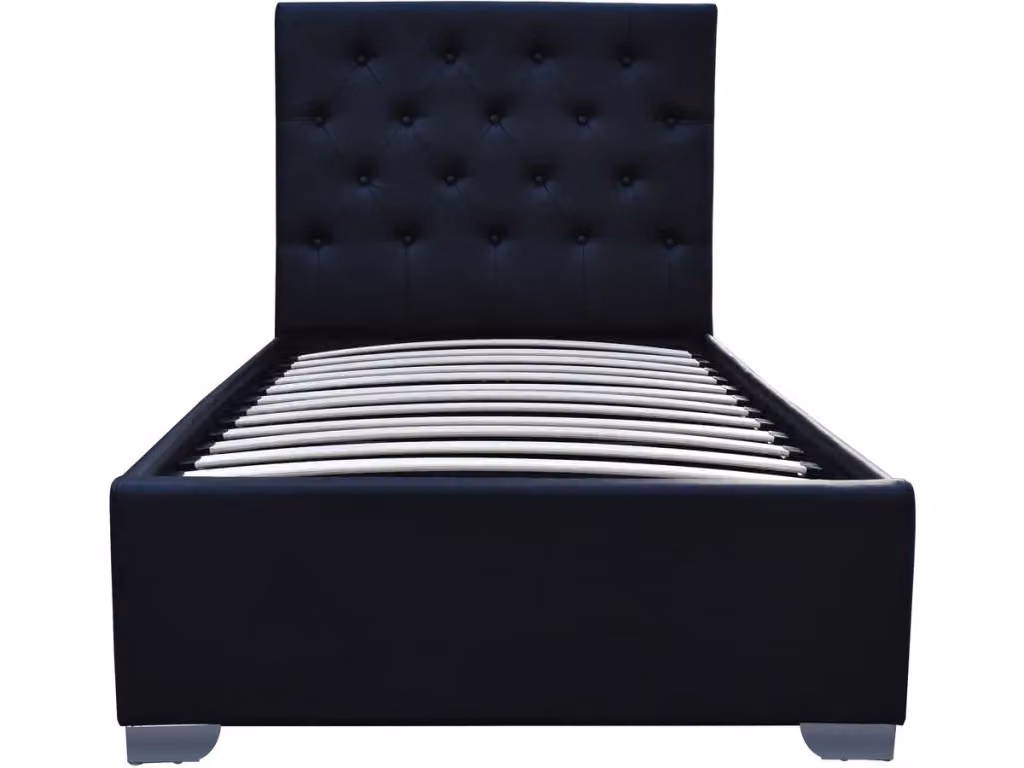 Letto singolo con contenitore TINO nero L/P: 90 x 190 cm – 2
