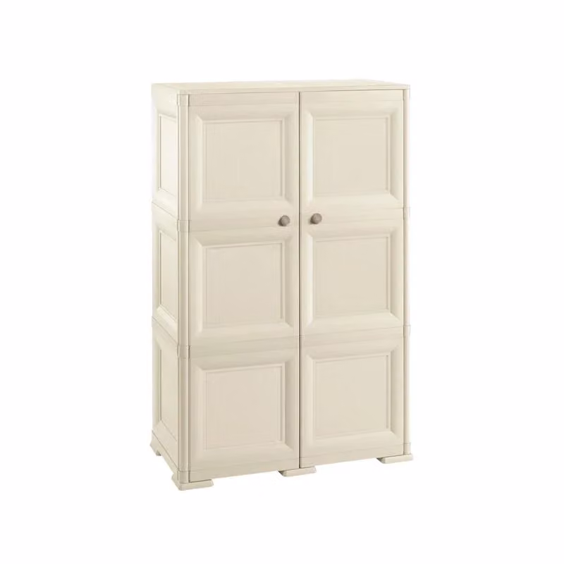 Mobile Multiuso Tontarelli con 2 Ante e 6 Tasche Laterali, Colore Beige, L/P/H: 79 x 43 x 125 cm – 2